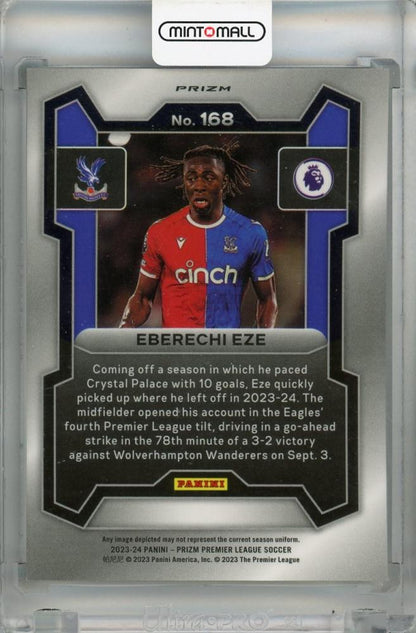 2023-24 Panini Prizm Premier League Eberechi Eze Genesis Prizms #168 *minor stain on back Crystal Palace