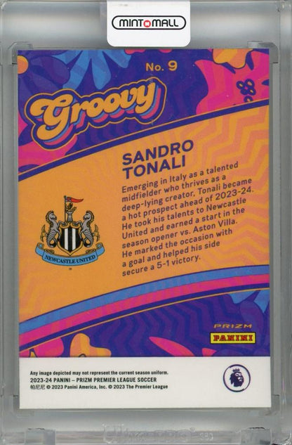 2023-24 Panini Prizm Premier League Sandro Tonali Groovy #9 Newcastle United