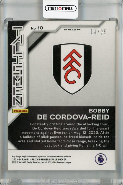 2023-24 Panini Prizm Premier League Bobby De Cordova-Reid Talismen Orange Prizms #10 14/25 Fulham