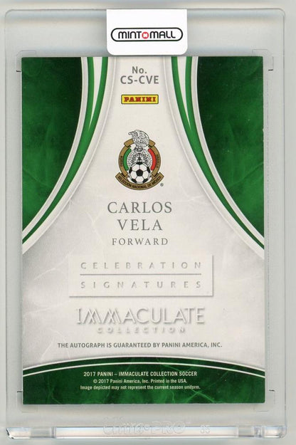 2017 Panini Immaculate Collection Carlos Vela Celebration Signatures(ON CARD)27/75 Mexico