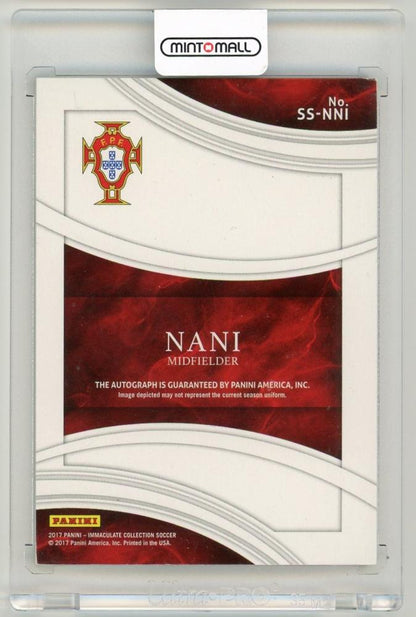 2017 Panini Immaculate Collection Nani Shadowbox Signatures(ON CARD)50/65 Portugal