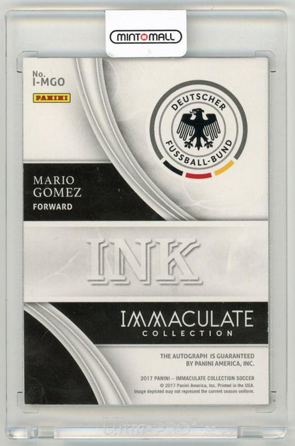 2017 Panini Immaculate Collection Mario Gomez Ink Autographs(ON CARD)65/65 Germany