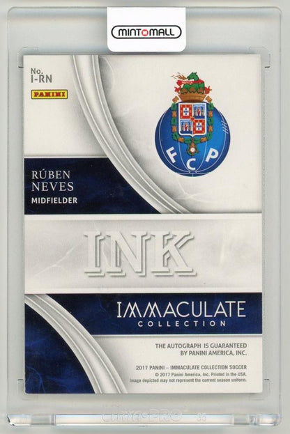 2017 Panini Immaculate Collection Ruben Neves Ink Autographs(ON CARD)63/65 FC Porto