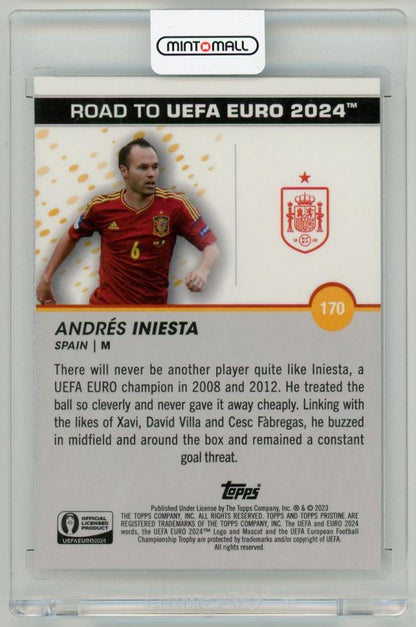 2023 Topps Pristine Road to Euro 2024 Andres Iniesta Purple Refractors Parallels83/99 Spain