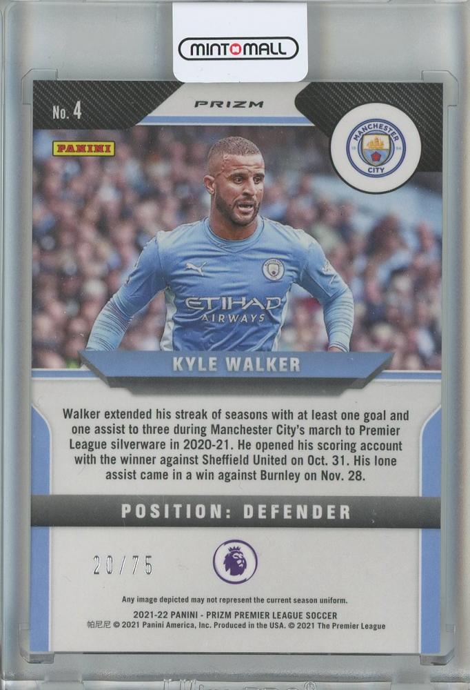 2021-23 Panini Prizm Premier League Soccer Kyle Walker Blue Ice #420/75 Manchrster City
