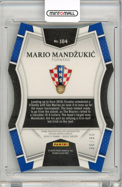 2016-17 Select Soccer Mario Mandzukic Tie-Dye Prizms Die Cut 30/30 Croatia *minor stain on back