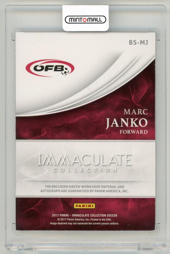 2017 Panini Immaculate Collection Marc Janko Boot Signatures20/75 Austria