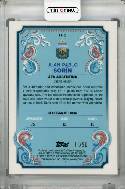2023 Topps Argentina Fileteado Juan Pablo Sorin Fileteado Pink(Parallele) 11/50