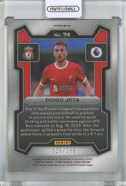 2023-24 Panini Prizm Premier League Diogo Jota Blue Prizm026/299 Livepool FC