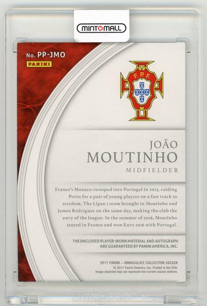 2017 Panini Immaculate Collection Joao Moutinho Premium Patch Autographs(ON CARD)22/35 Portugal