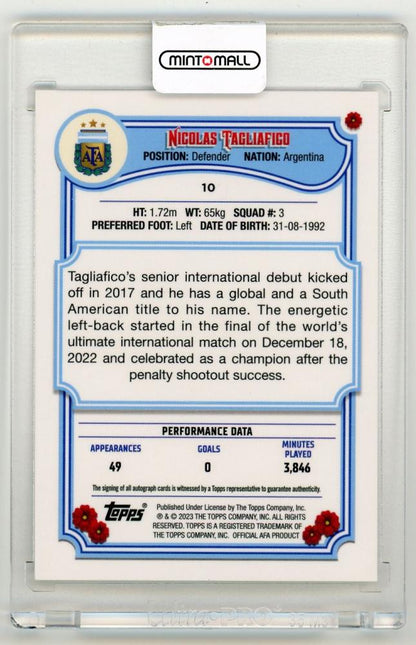 2023 TOPPS Argentina Fileteado First Team Autographs Nicolas Tagliafico #10