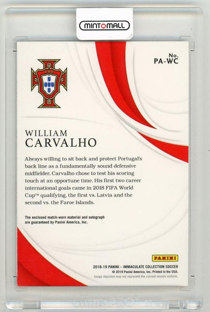 2018-19 Panini Immaculate Collection William Carvalho Patch Autographs94/99 Portugal
