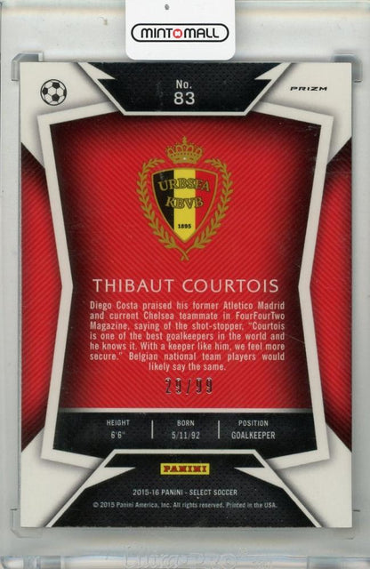 2015-16 PANINI Select Thibaut Courtois Purple #8329/99 Belgium