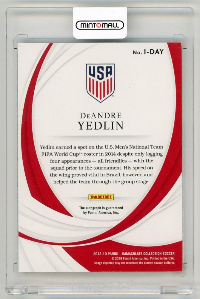 2018-19 Panini Immaculate Collection DeAndre Yedlin Ink Sapphire Parallels22/25 United States