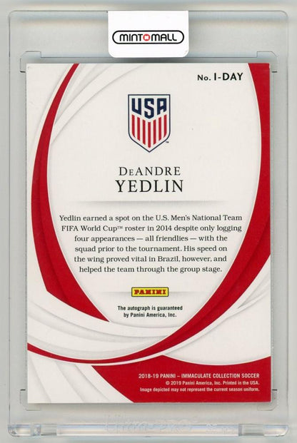 2018-19 Panini Immaculate Collection DeAndre Yedlin Ink Sapphire Parallels22/25 United States
