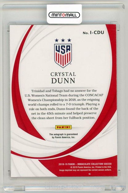 2018-19 Panini Immaculate Collection Crystal Dunn Ink61/99 United States