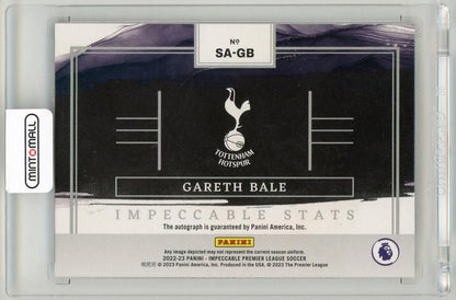 2022-23 Panini Impeccable Premier League Gareth Bale Impeccable Stats Autographs4/53 Tottenham Hotspur