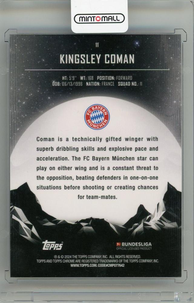 2023-24 TOPPS Midnight Bundesliga Kingsley Coman #1110/12 FC Bayern Munchen
