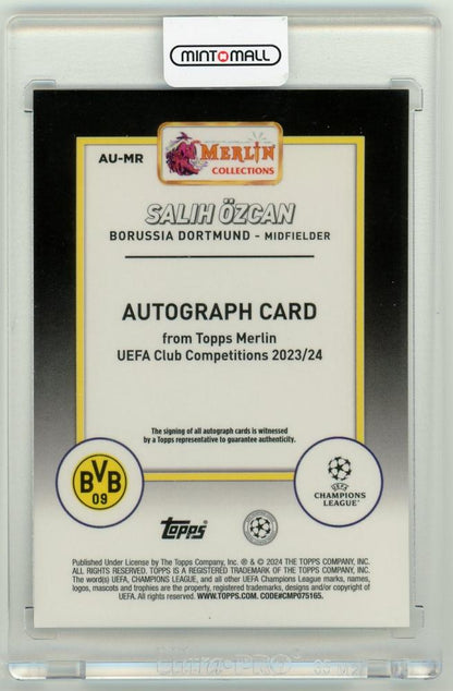 2023-24 Topps Merlin UEFA Club Competitions Salih Ozcan Autographs Wave Refractors Parallels48/150 Borussia Dortmund