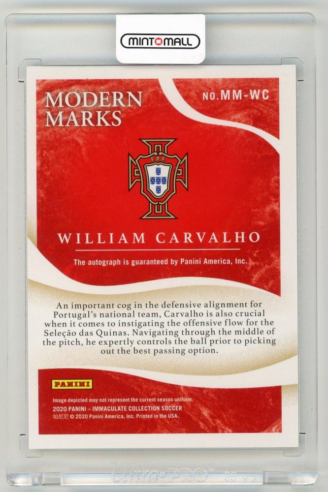 2020 Panini Immaculate Collection William Carvalho Modern Marks79/99 Portugal