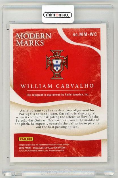 2020 Panini Immaculate Collection William Carvalho Modern Marks79/99 Portugal