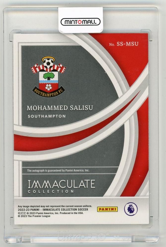2022-23 Panini Immaculate Collection Mohammed Salisu Shadowbox Signatures22/99 Southampton