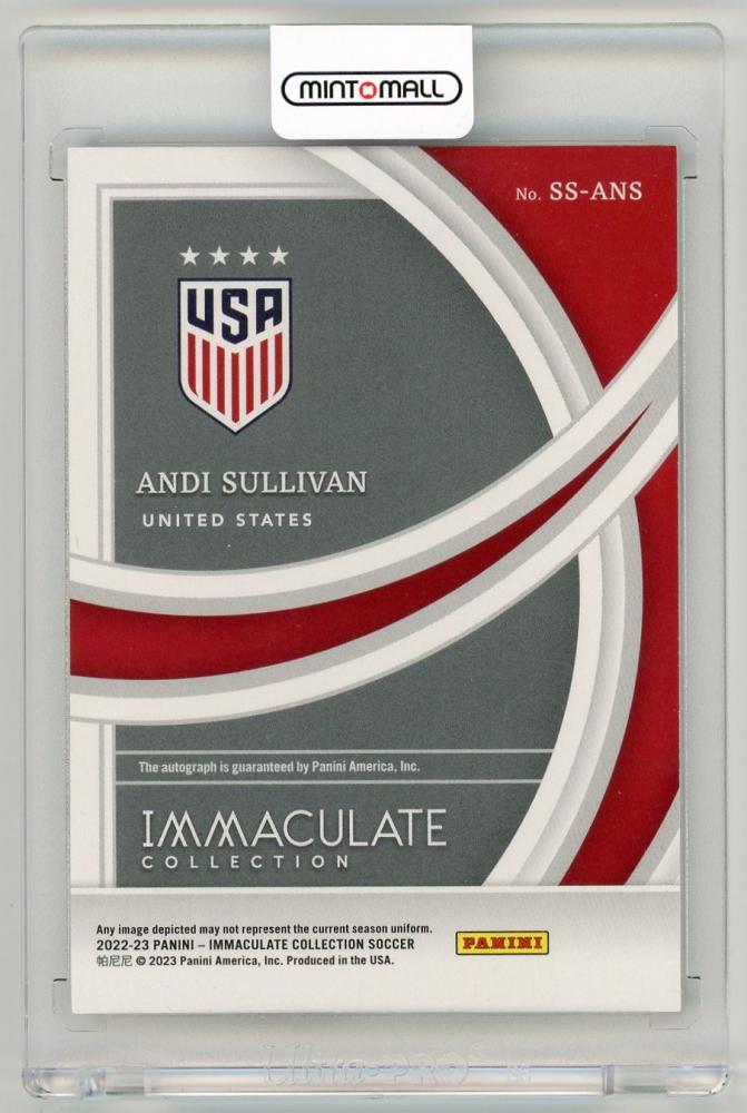 2022-23 Panini Immaculate Collection Andi Sullivan Shadowbox Signatures Sapphire Parallels18/25 United States