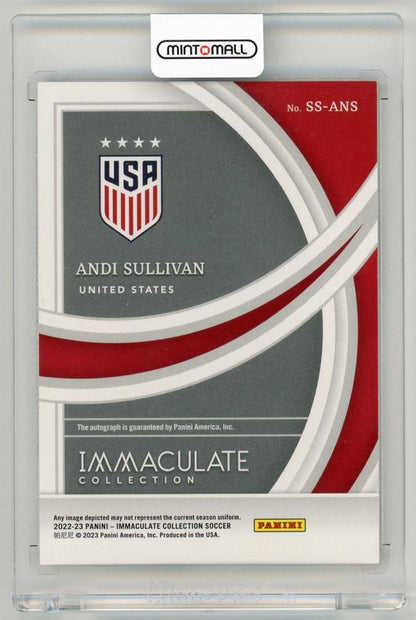 2022-23 Panini Immaculate Collection Andi Sullivan Shadowbox Signatures Sapphire Parallels18/25 United States