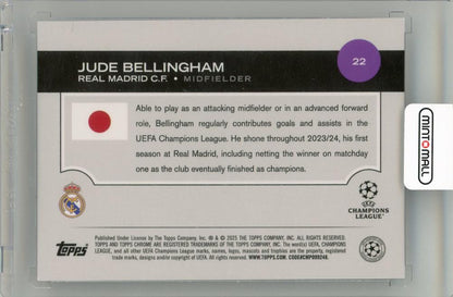 2024-25 Topps UEFA Club Competitions Jude Bellingham Blue Mojo36/75 Real Madrid C.F.