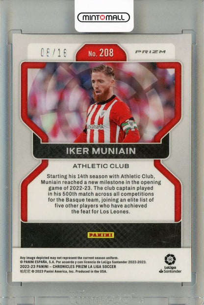 2022-23 Panini Chronicles Soccer Iker Muniain Blue Mojo Prizm08/16 Athletic Club
