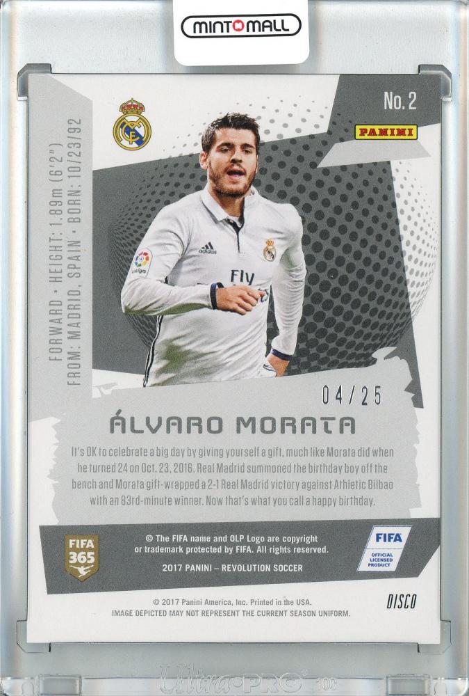 2017 Panini Revolution Soccer Alvaro Morata Base/Disco/#24/25 Real Madrid CF