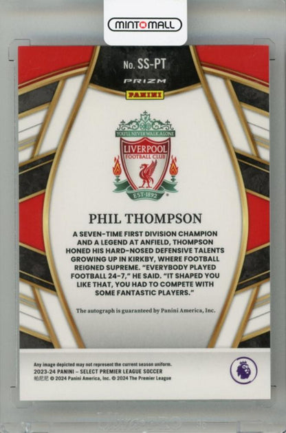 2023-24 PANINI Select Premier League Soccer Phil Thompson Select Signatures #13 Liverpool FC