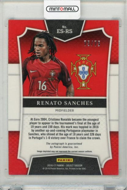 2016-17 PANINI Select Renato Sanches Emerging Star Signatures Orange #875/75 Portugal