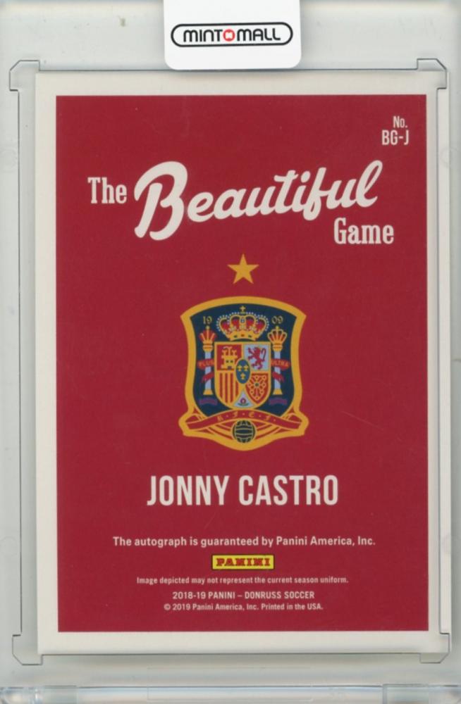 2018-19 PANINI Donruss Jonny Castro The Beautiful Game Autographs Gold #3449/75 Spain