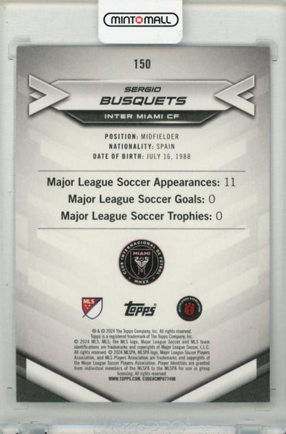 2024 TOPPS Superstars MLS Sergio Busquets Ultra Rare Purple #15094/99 Inter Miami