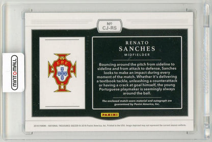 2018 Panini National Treasures Renato Sanches Colossal Jersey Autographs(ON CARD)9/99 Portugal