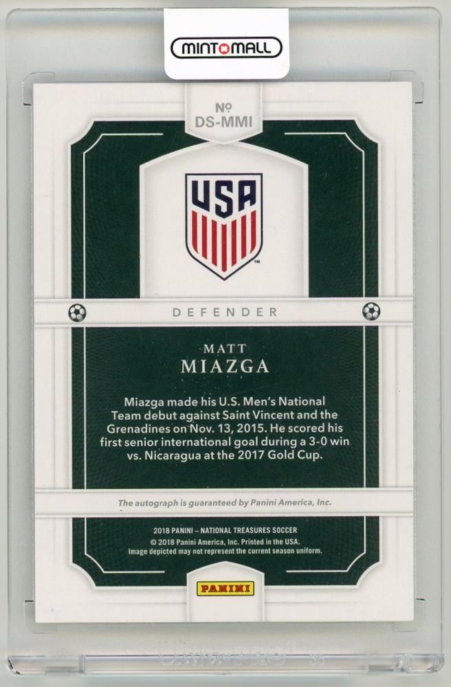 2018 Panini National Treasures Matt Miazga Debut Signatures(ON CARD)96/99 United States