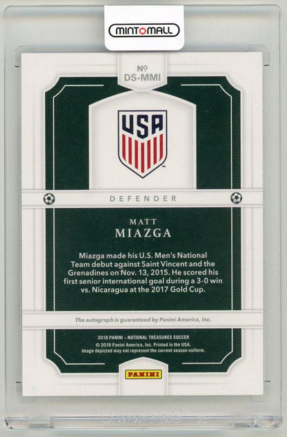 2018 Panini National Treasures Matt Miazga Debut Signatures(ON CARD)96/99 United States