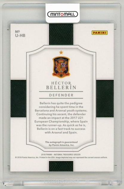 2018 Panini National Treasures Hector Bellerin Unparalleled Autographs(ON CARD)11/50 Spain