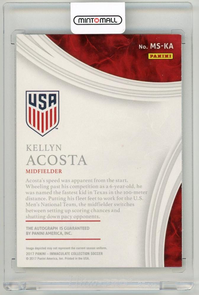 2017 Panini Immaculate Collection Kellyn Acosta Marquee Signatures35/75 United States