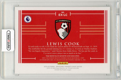 2019-20 Panini Impeccable Premier League Lewis Cook Extravagance Patch Autographs Gold Parallels(ON CARD)1/10 AFC Bournemouth