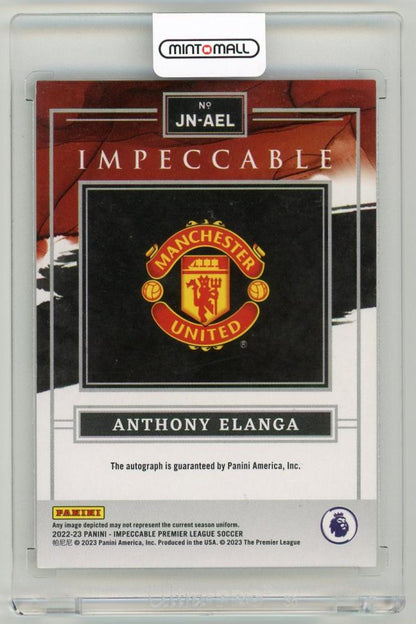2022-23 Panini Impeccable Premier League Anthony Elanga Impeccable Jersey Number Autographs29/36 Manchester United