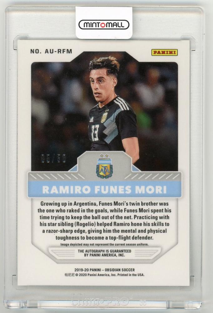 2019-20 Panini Obsidian Ramiro Funes Mori Aurora Autographs Orange Parallels 5/50 Argentina