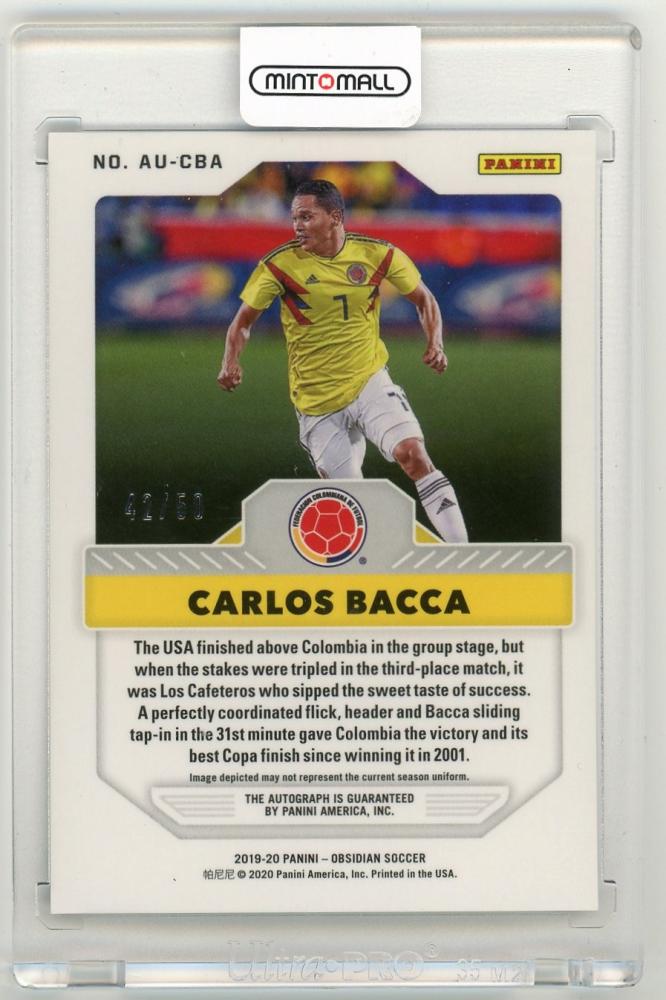 2019-20 Panini Obsidian Carlos Bacca Aurora Autographs Orange Parallels42/50 Colombia