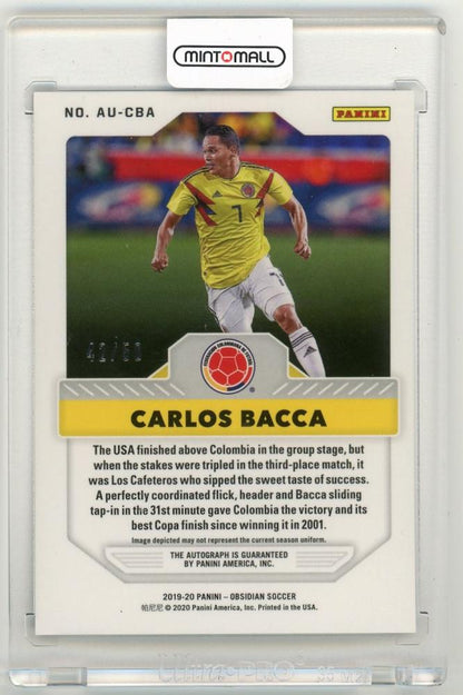 2019-20 Panini Obsidian Carlos Bacca Aurora Autographs Orange Parallels42/50 Colombia