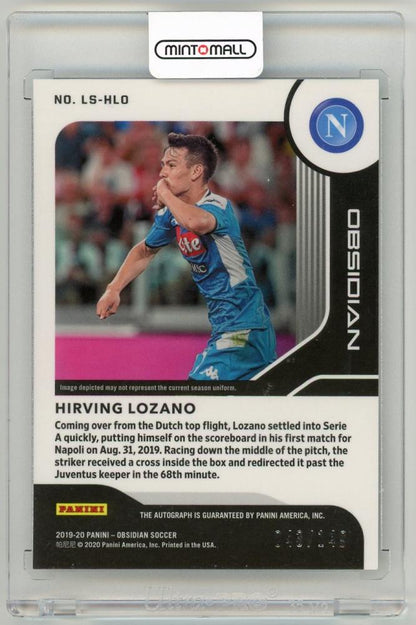 2019-20 Panini Obsidian Hirving Lozano Lightning Strike Autographs43/149 SSC Napoli