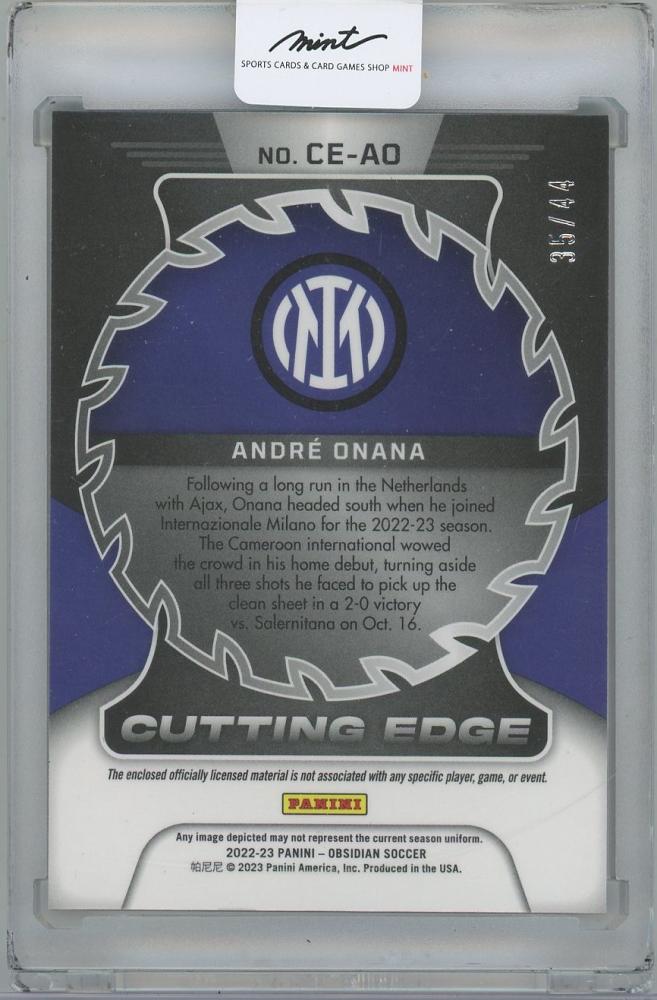 2022-23 PANINI Obsidian Cutting Edge Materials Electric Etch Red Pulsar / ANDRE ONANA(FC Inter Milan) 35/44