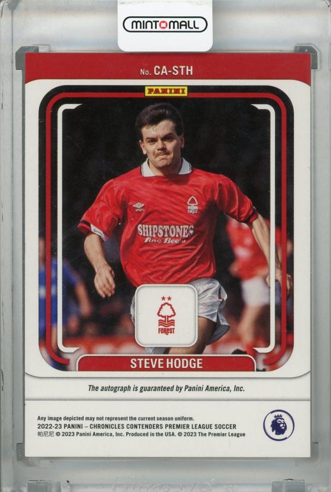 2022-23 Panini Chronicles Nottingham Forest FC Steve Hodge Contenders Autographs Silver(Parallel Version) 38/50