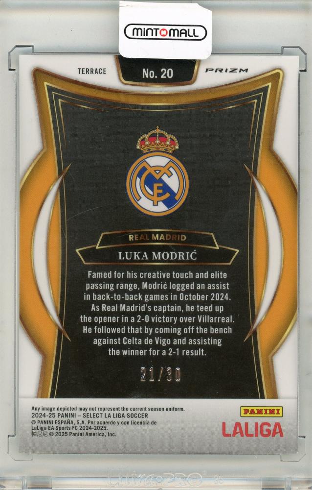 2024-25 Panini Select La Liga Soccer Luka Modric 21/30