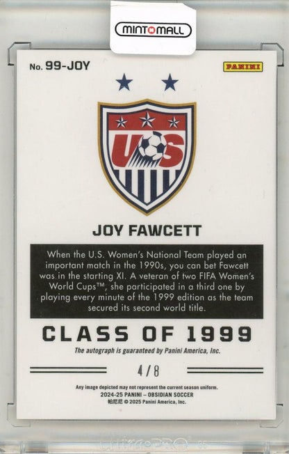 2024-25 Panini Obsidian Soccer Joy Fawcett Autograph 4/8